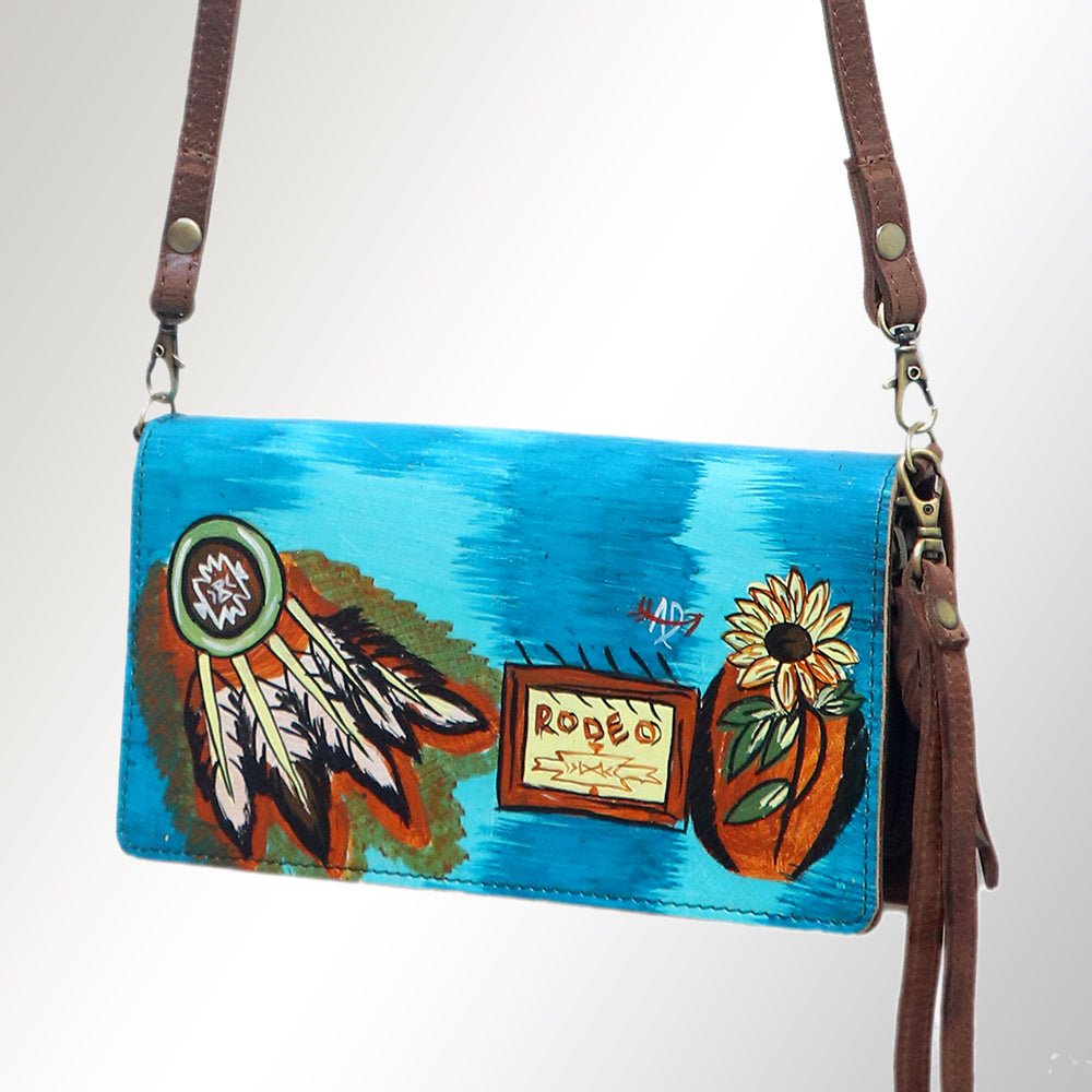 American Darling Organiser Hair-On Hand Tooled Genuine Leather