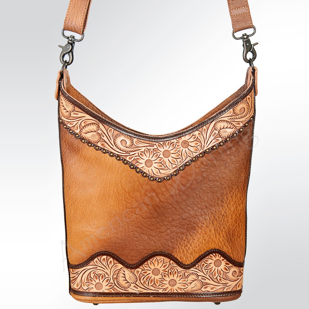 American Darling Hand Tooled Hair-On Genuine Leather