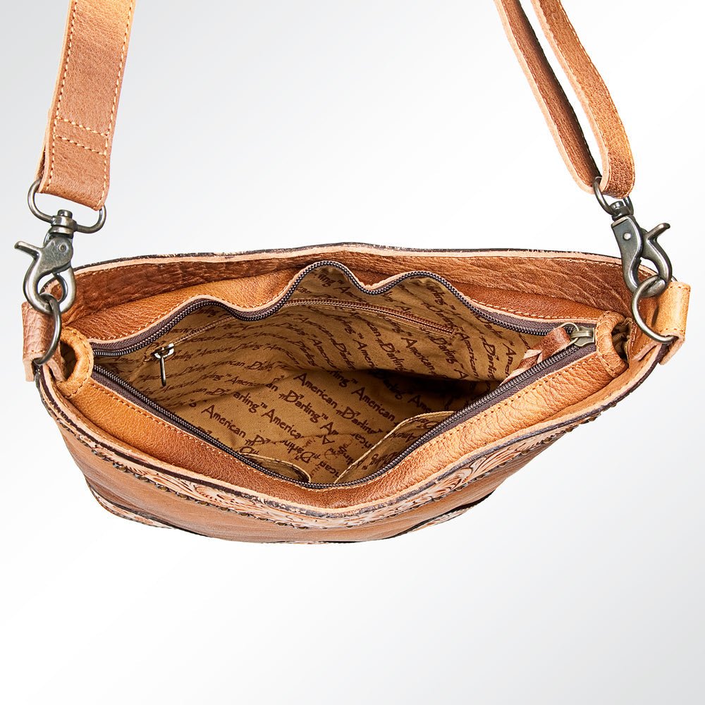 American Darling Hand Tooled Hair-On Genuine Leather