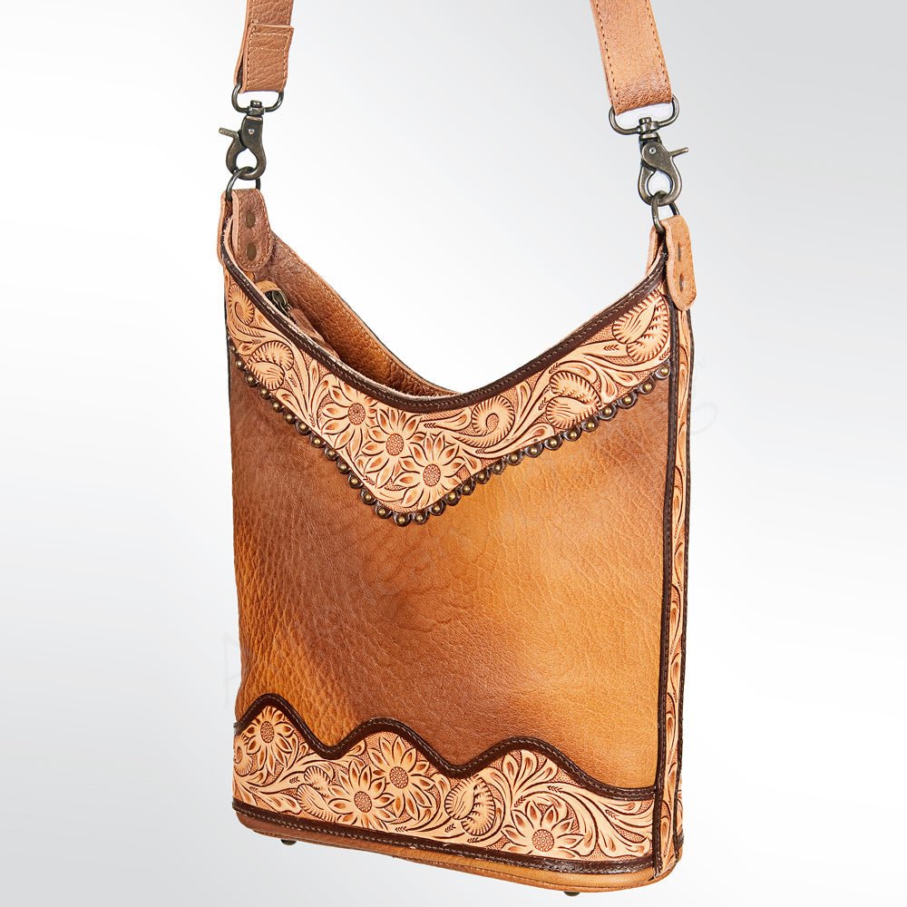 American Darling Hand Tooled Hair-On Genuine Leather