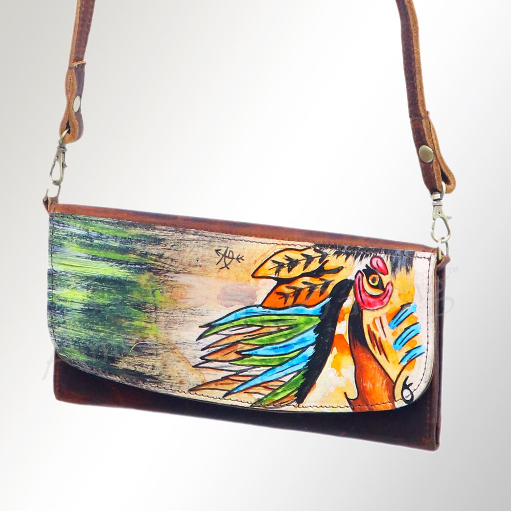 American Darling Wallet Hair on Full Grain Genuine Leather Western Women Bag | Handbag Purse Travel Clutch