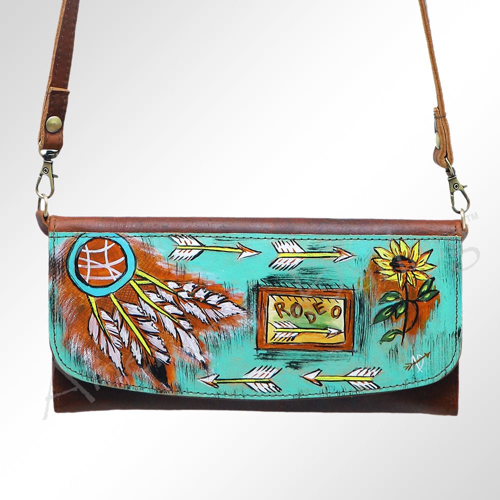 American Darling Wallet Hair on Full Grain Genuine Leather Western Women Bag | Handbag Purse Travel Clutch