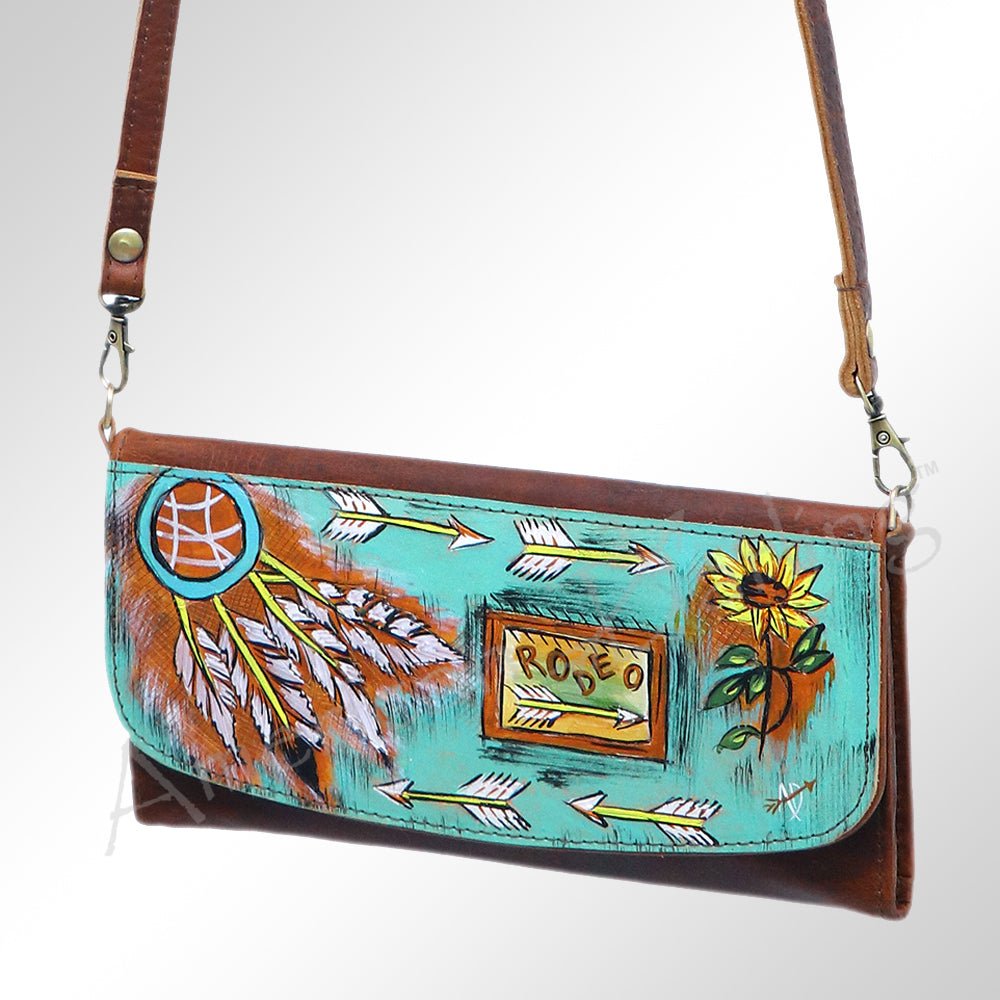 American Darling Wallet Hair on Full Grain Genuine Leather Western Women Bag | Handbag Purse Travel Clutch