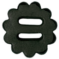 Hilason Slotted Scalloped Leather Rosette Concho Saddle Tack Black 1-1/2"