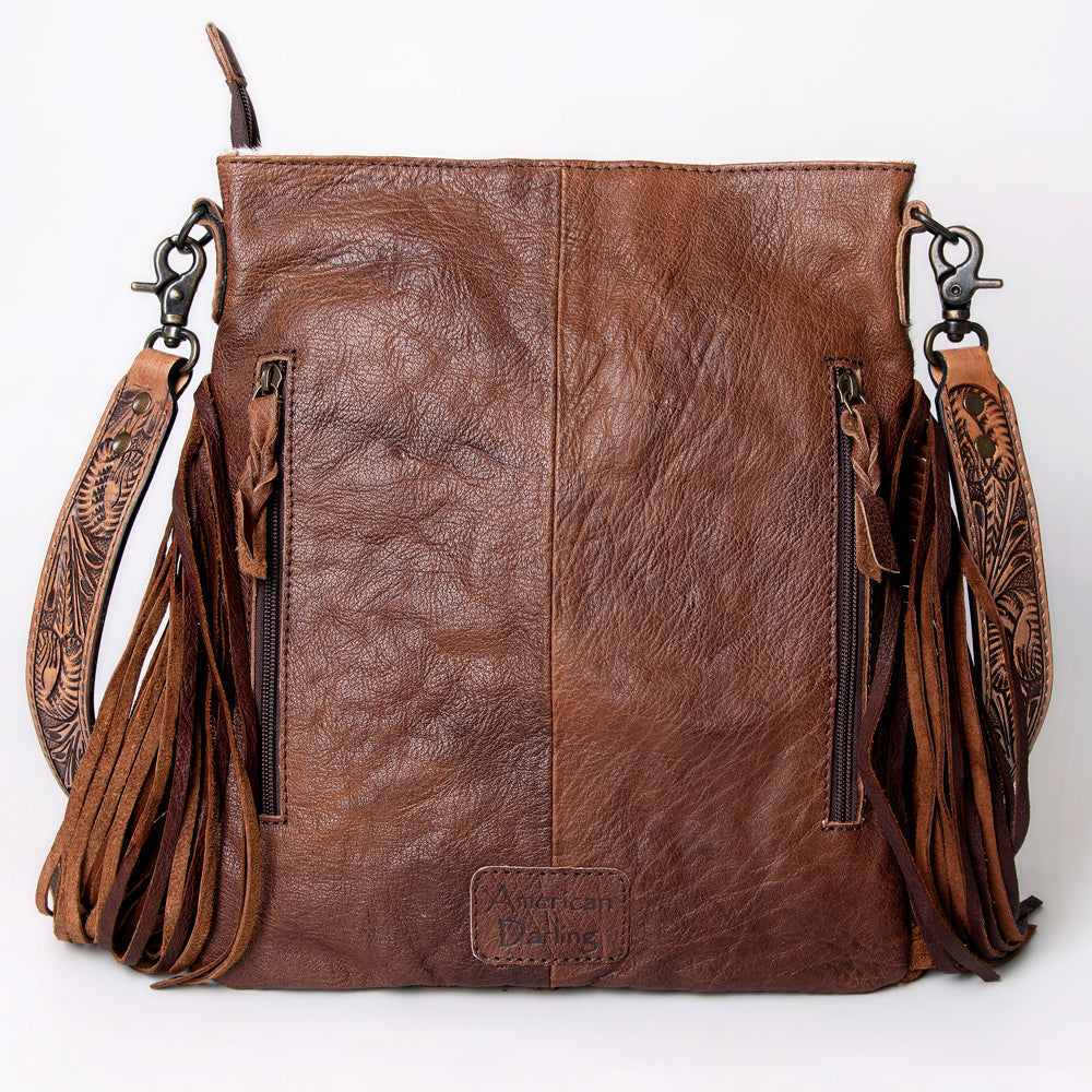 American Darling Hair-On Genuine Leather Large Crossbody Bag