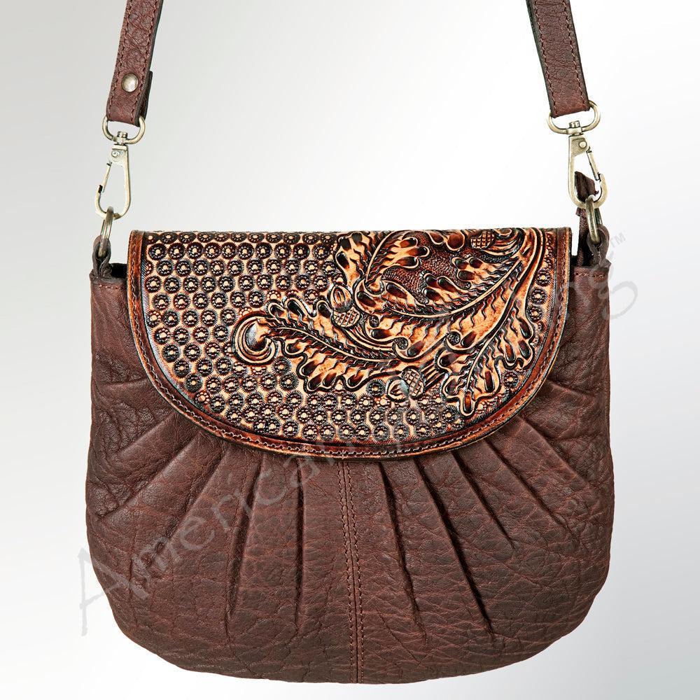 American Darling Hand-Tooled Genuine Leather Crossbody Bag