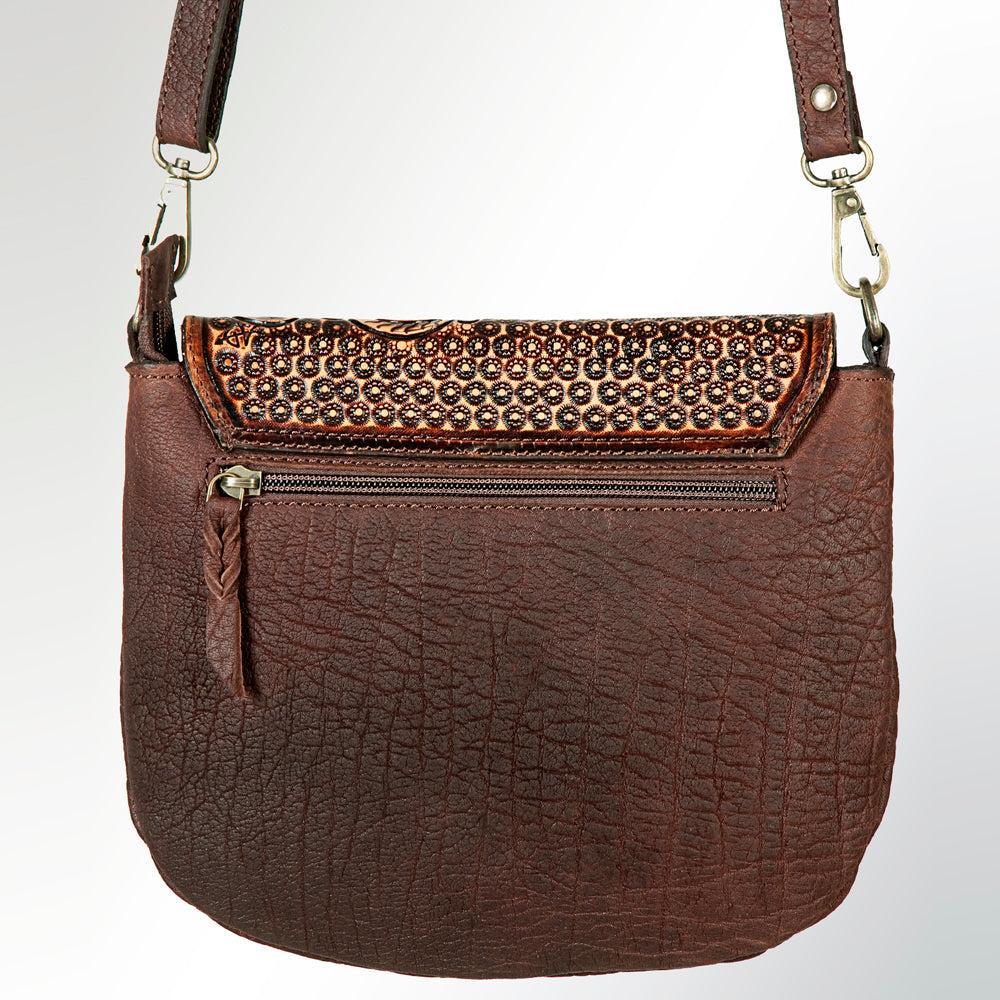 American Darling Hand-Tooled Genuine Leather Crossbody Bag