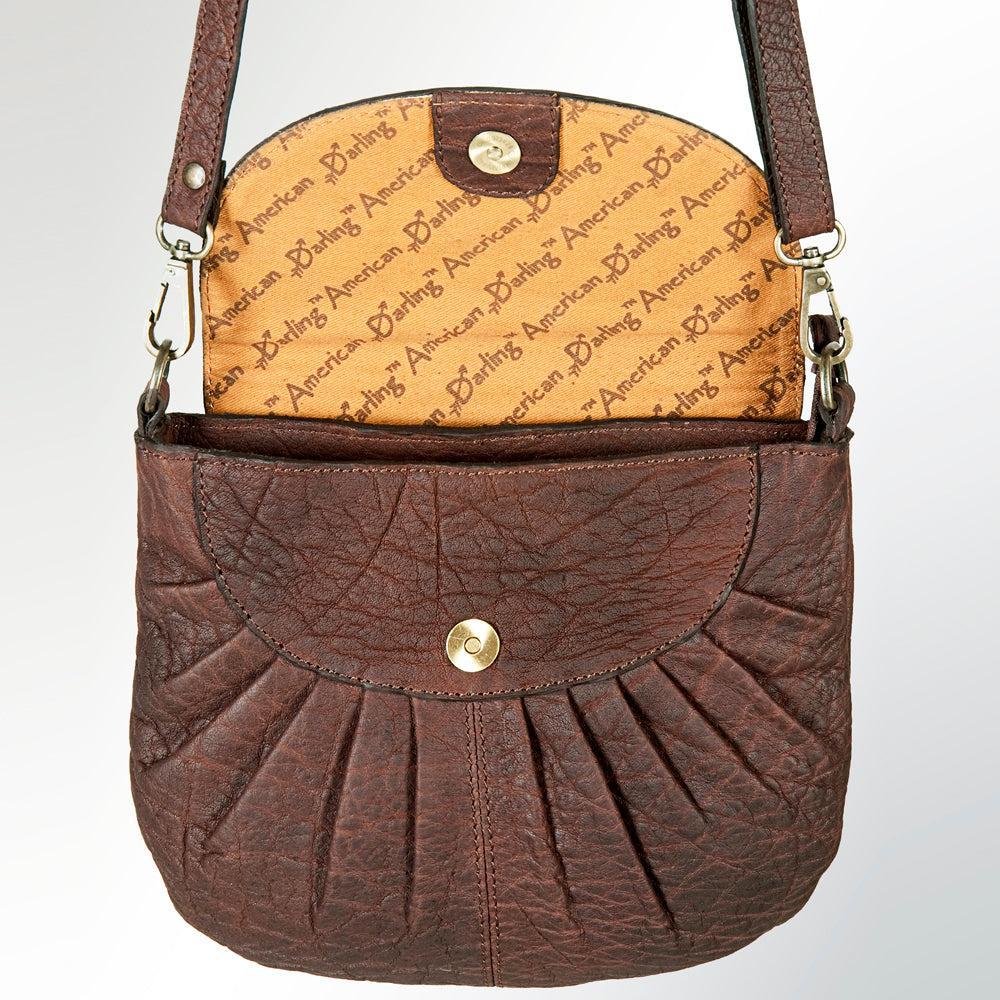 American Darling Hand-Tooled Genuine Leather Crossbody Bag