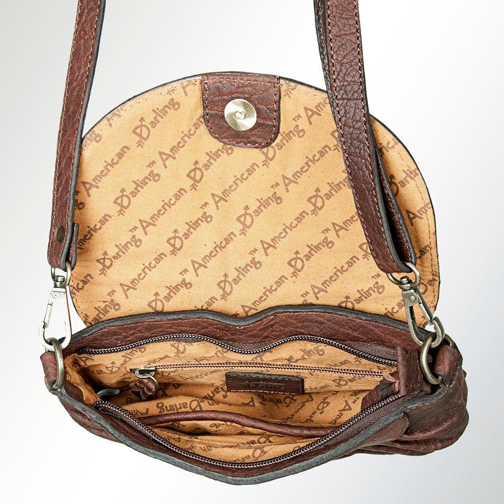 American Darling Hand-Tooled Genuine Leather Crossbody Bag