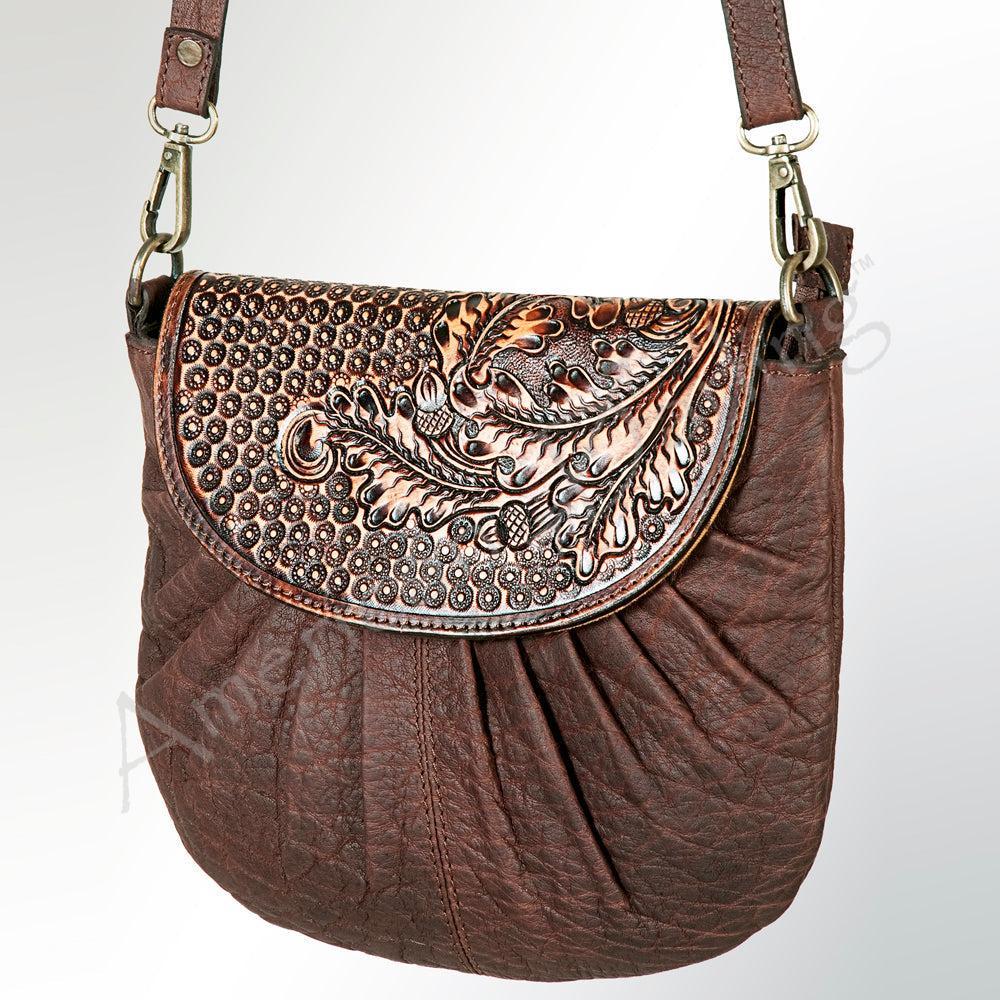 American Darling Hand-Tooled Genuine Leather Crossbody Bag