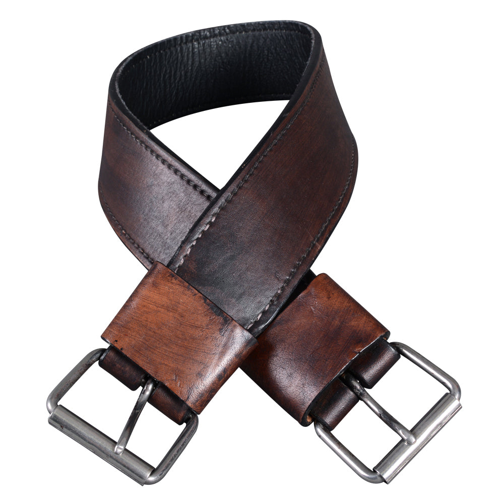 Hilason Western Leather Saddle Girth Cinch — Brown