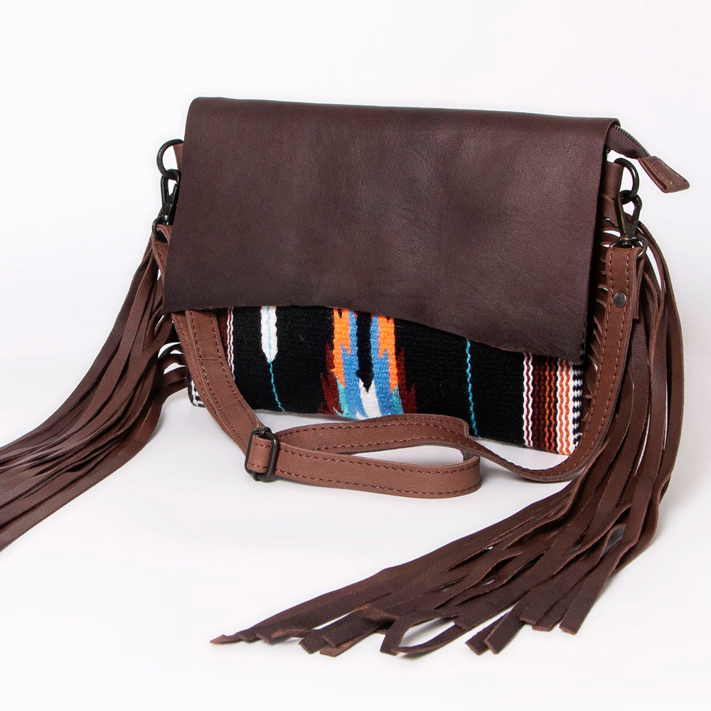 American Darling Signature Crossbody Hand Tooled Saddle Blanket Genuine Leather