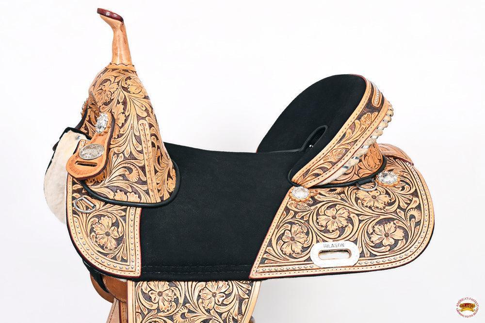 Hilason Treeless Western Barrel & Trail Leather Saddle