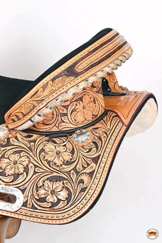 Hilason Treeless Western Barrel & Trail Leather Saddle