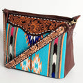 American Darling Hand-Tooled Saddle Blanket Leather Large Crossbody Bag