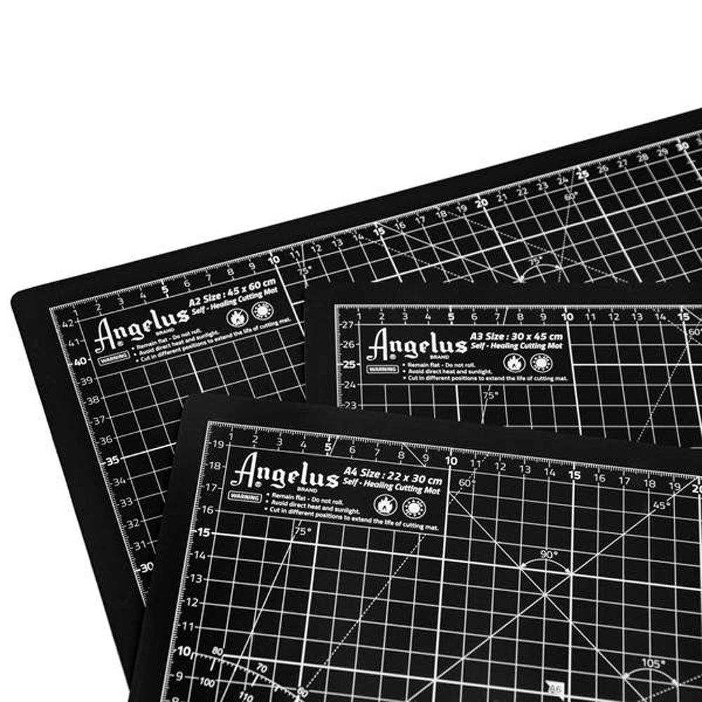 Angelus Self-Healing Cutting Mat — Black, 12" x 18"
