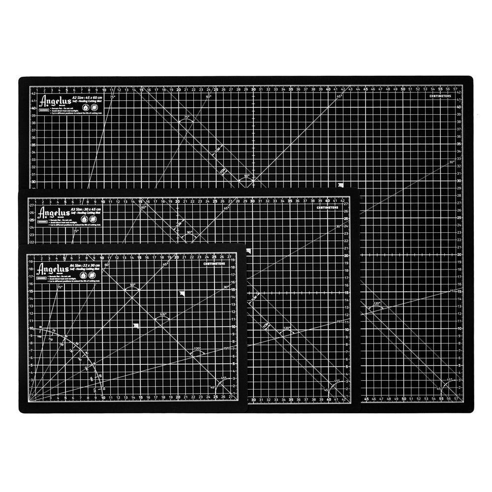 Angelus Self-Healing Cutting Mat — Black, 12" x 18"