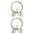 Hilason Zinc Plated Tie Ring – 7mm x 2 Inch Heavy-Duty Metal Ring with 2mm Mounting Plate | Wall Mount Tie Down Anchor for Barn, Trailer, or Stable Use