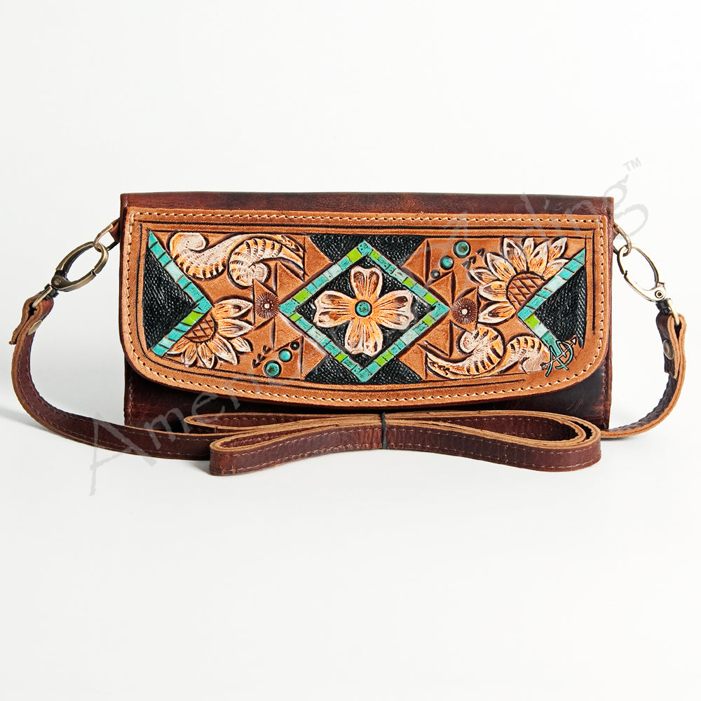 Hand Tooled Hand Painted Genuine Leather