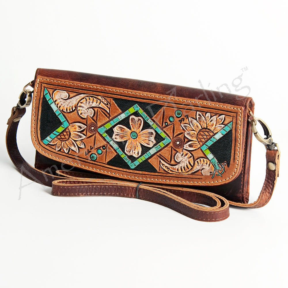 Hand Tooled Hand Painted Genuine Leather