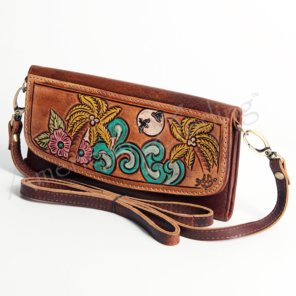 Hand Tooled Hand Painted Genuine Leather