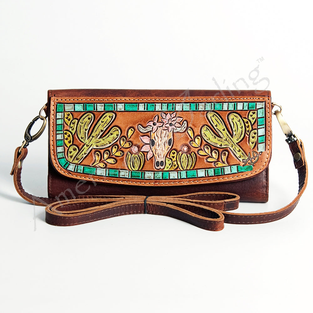 Hand Tooled Hand Painted Genuine Leather