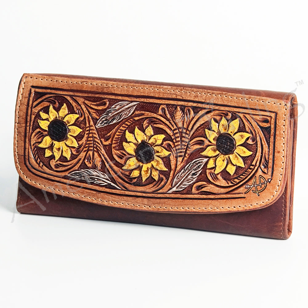 Hand Tooled Hand Painted Genuine Leather