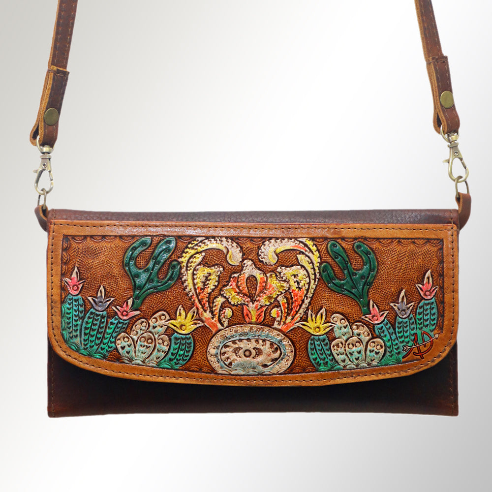 Hand Tooled Hand Painted Genuine Leather