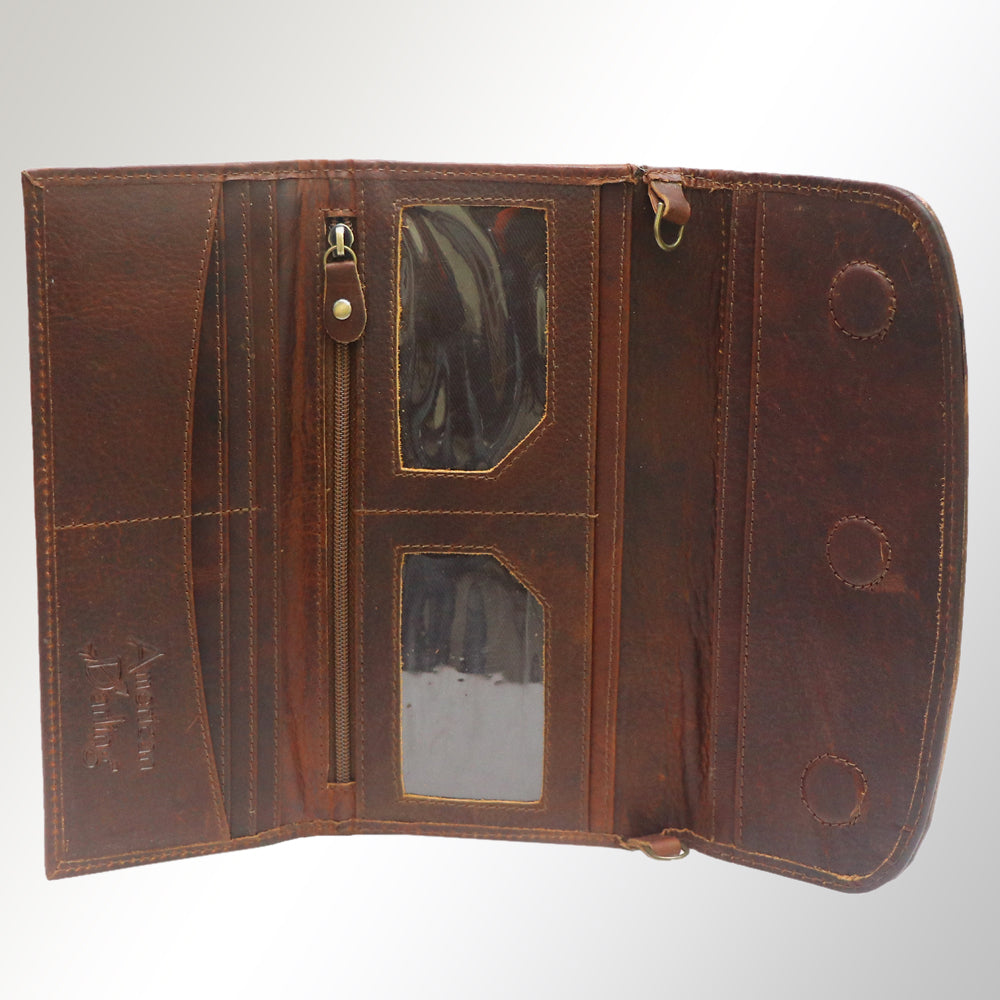Hand Tooled Hand Painted Genuine Leather