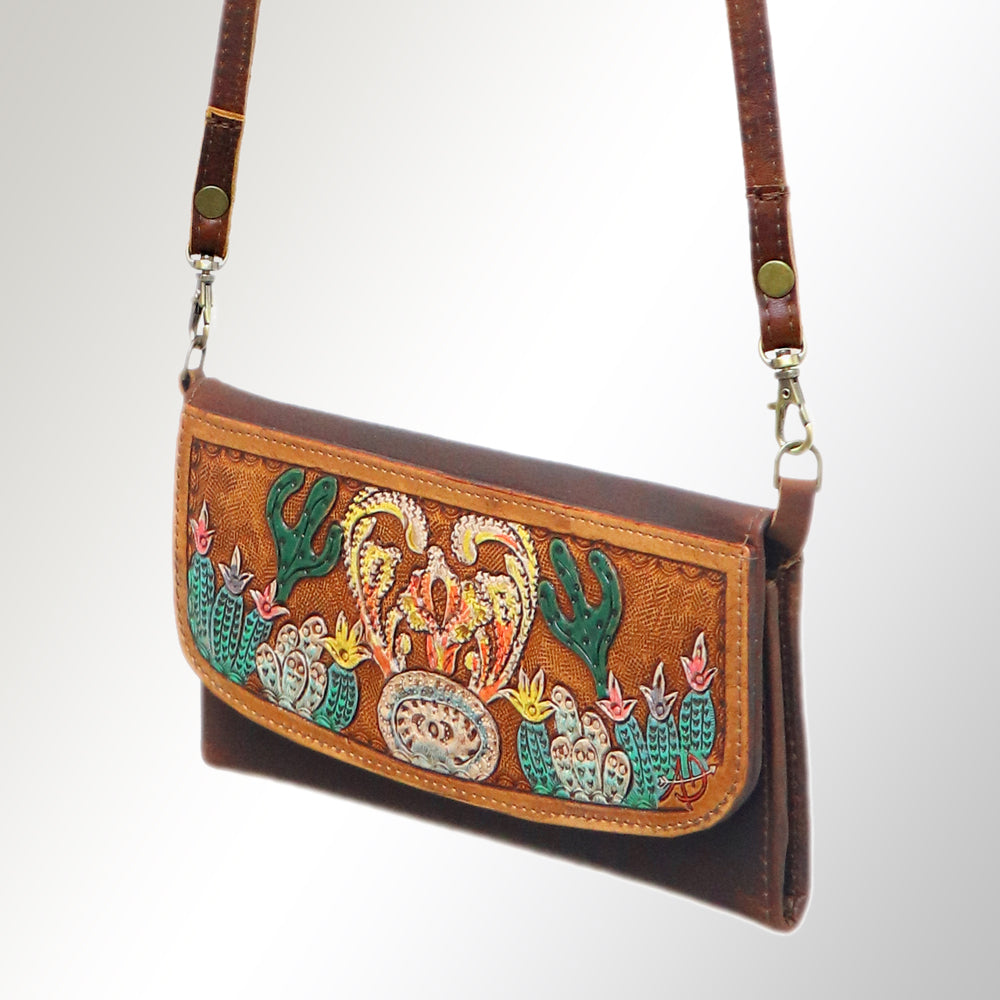 Hand Tooled Hand Painted Genuine Leather
