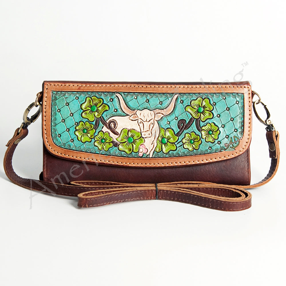 Hand Tooled Hand Painted Genuine Leather