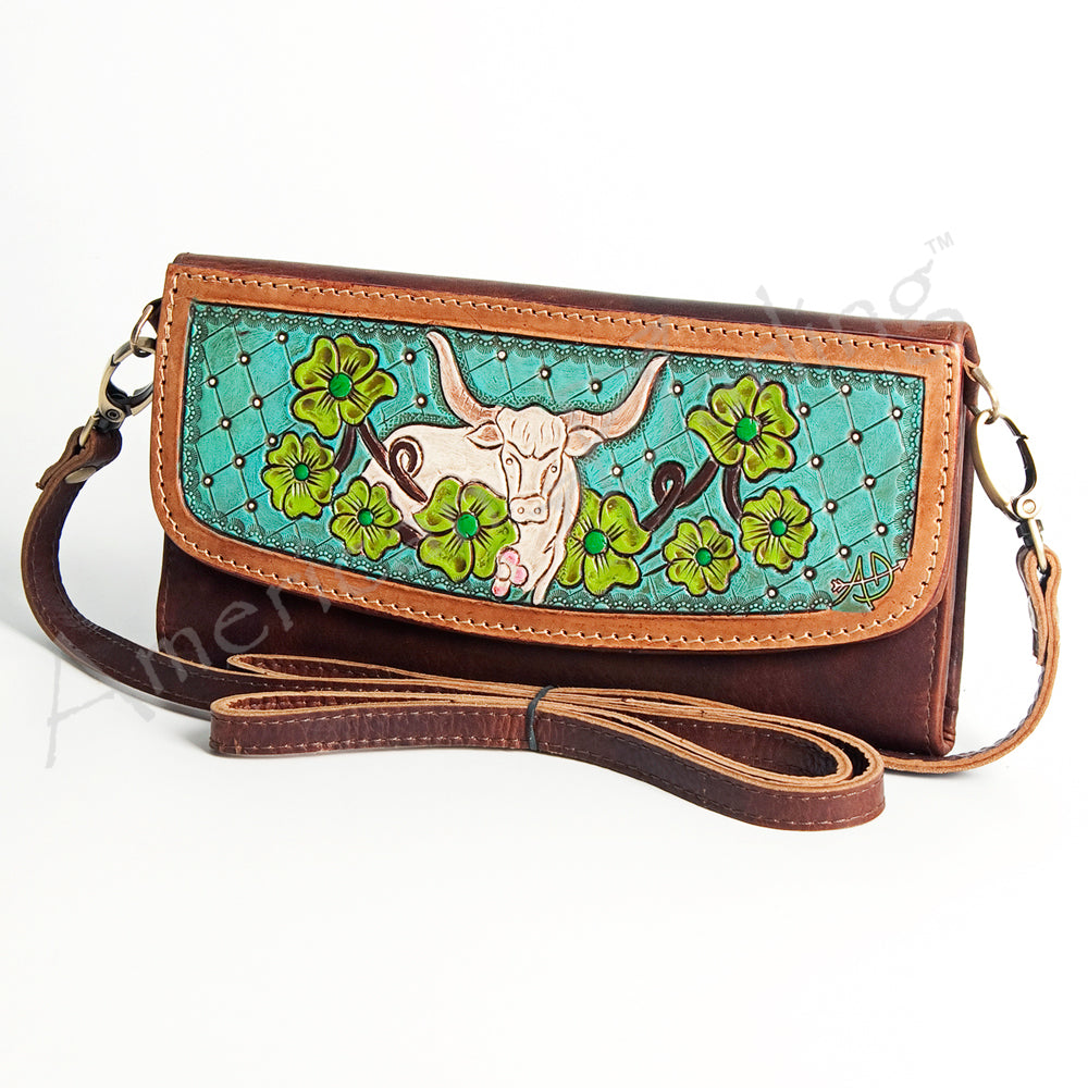 Hand Tooled Hand Painted Genuine Leather