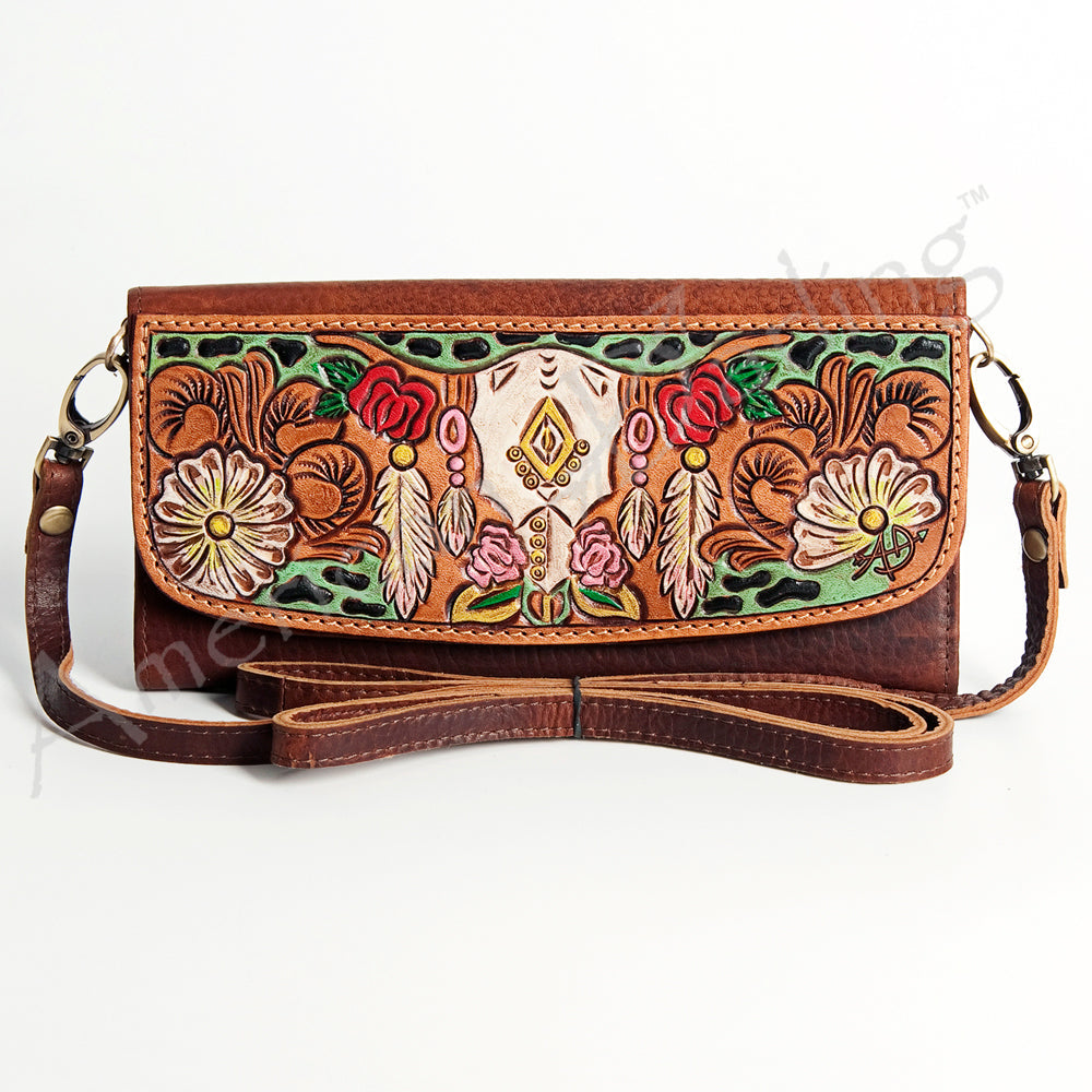 Hand Tooled Hand Painted Genuine Leather