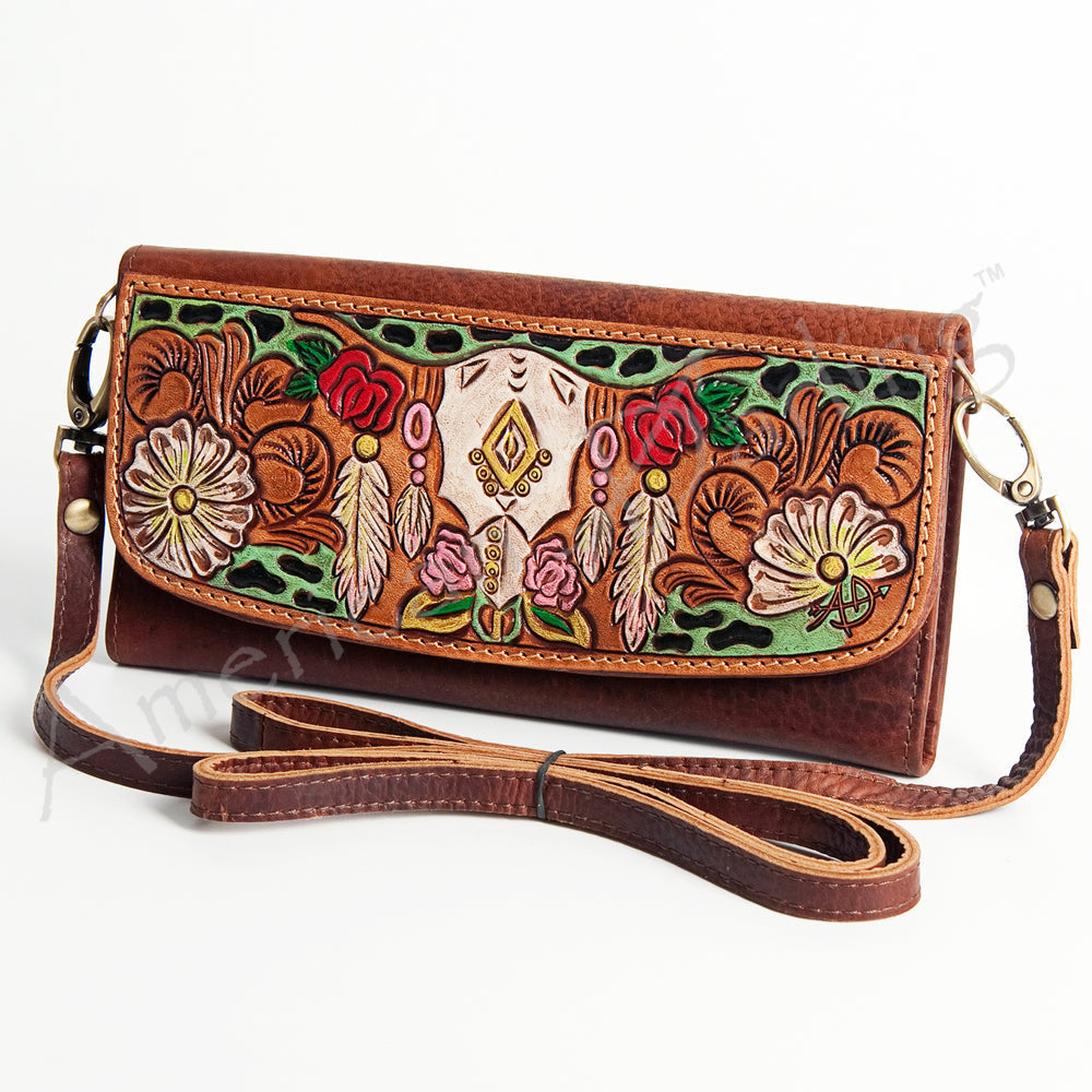 Hand Tooled Hand Painted Genuine Leather