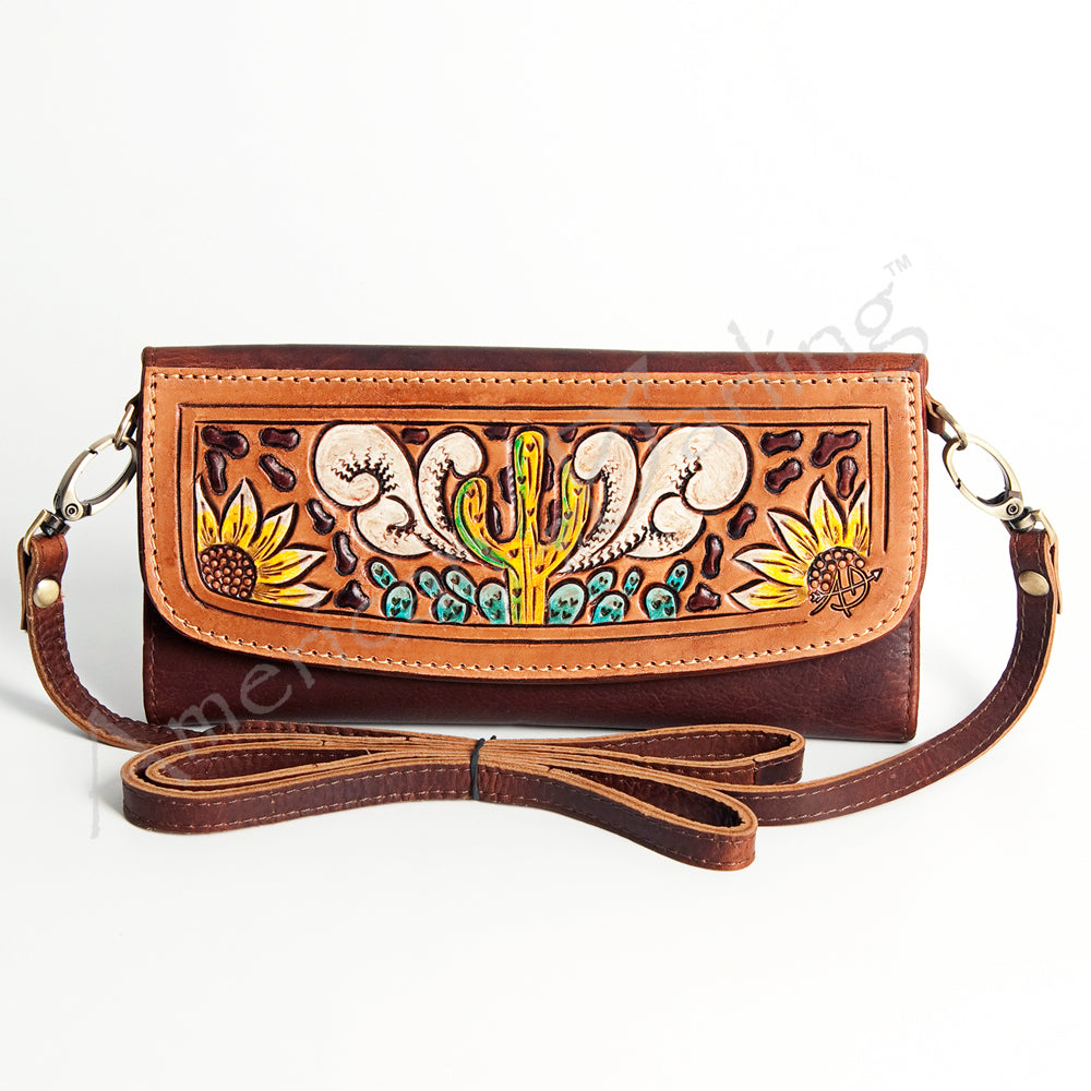 Hand Tooled Hand Painted Genuine Leather