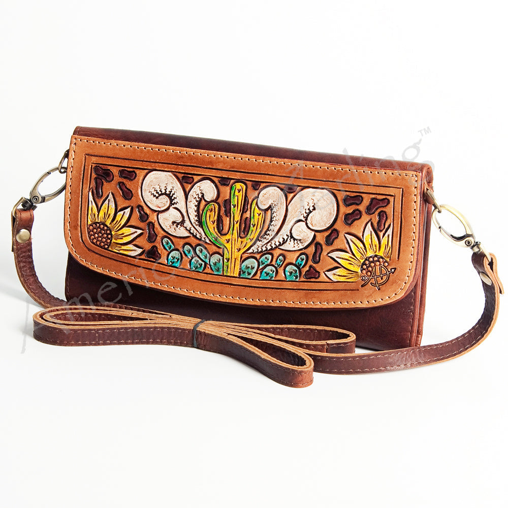Hand Tooled Hand Painted Genuine Leather