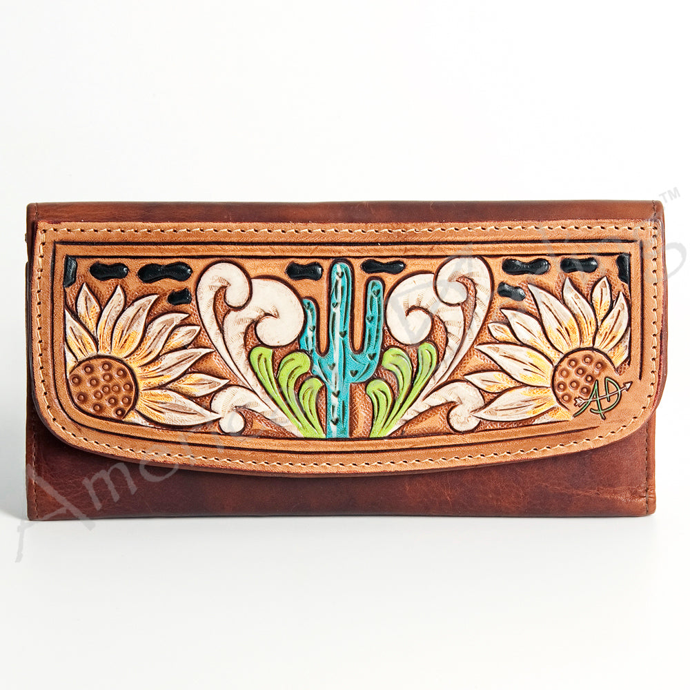 Hand Tooled Hand Painted Genuine Leather