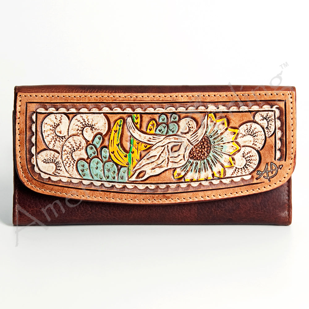 Hand Tooled Hand Painted Genuine Leather