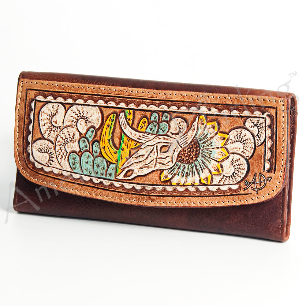 Hand Tooled Hand Painted Genuine Leather