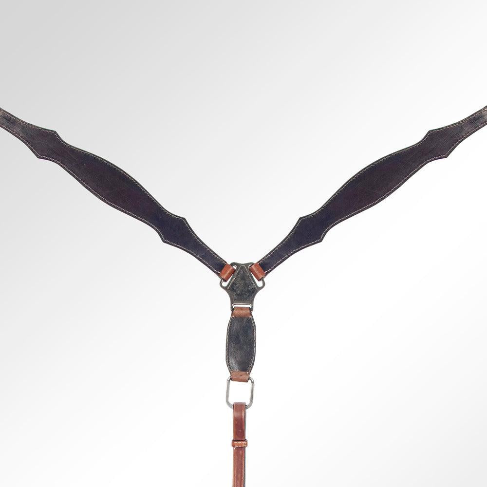 American Darling Western Horse Leaf Genuine Leather Headstall Tack Set