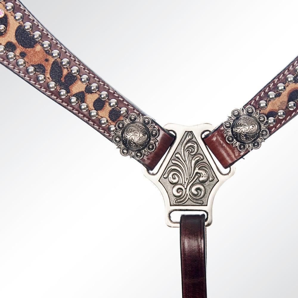 American Darling Western Horse Floral Headstall Tack Set Genuine Leather
