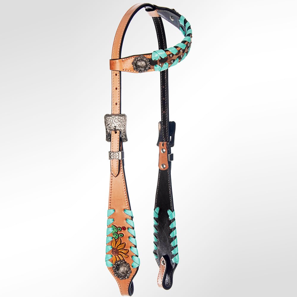 AMERICAN DARLING Western Horse Headstall Breast Collar Set American Leather