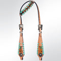 American Darling Western Horse Floral Headstall Tack Set Genuine Leather