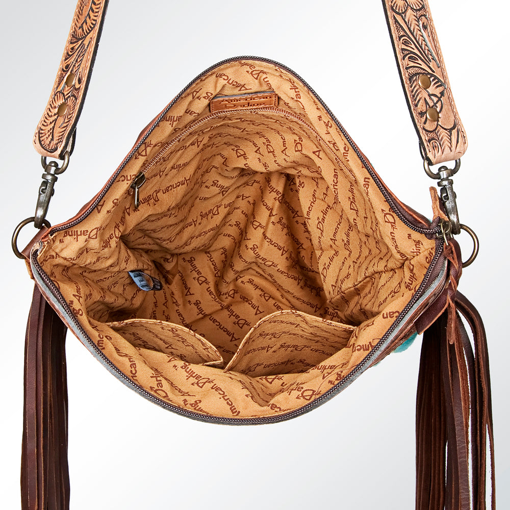 American Darling Cross Body Hand Tooled Saddle Blanket Genuine Leather Western Women Bag Handbag Purse | Crossbody for |Cute