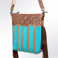 American Darling Signature Crossbody Hand Tooled Saddle Blanket Genuine Leather