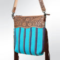 American Darling Signature Crossbody Hand Tooled Saddle Blanket Genuine Leather