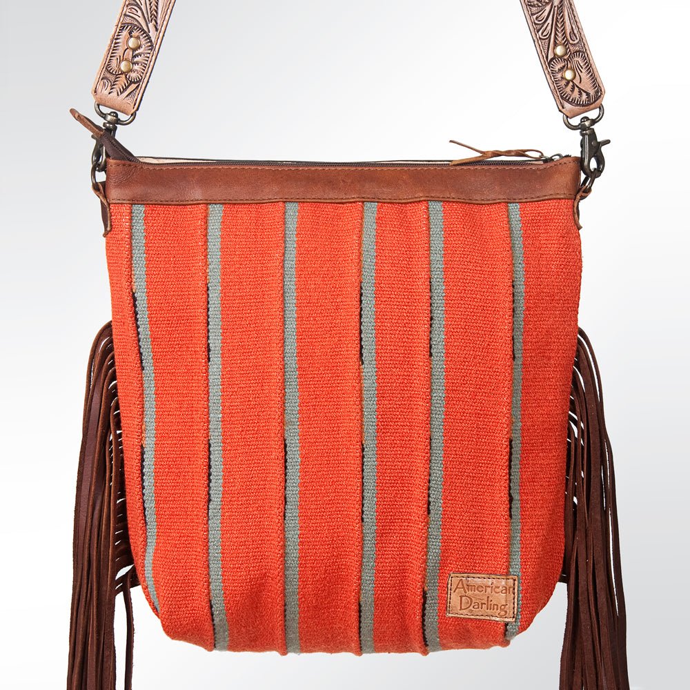 American Darling Cross Body Hand Tooled Saddle Blanket Genuine Leather Western Women Bag Handbag Purse | Crossbody for |Cute