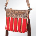 American Darling Signature Crossbody Hand Tooled Saddle Blanket Genuine Leather