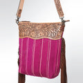 American Darling Large Crossbody Hand Tooled Saddle Blanket Genuine Leather