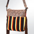 American Darling Signature Crossbody Hand Tooled Saddle Blanket Genuine Leather